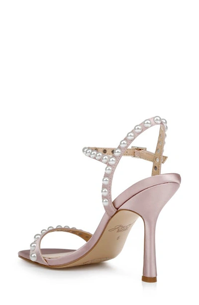 Shop Jewel Badgley Mischka Damaris Ankle Strap Sandal In Pastel Pink