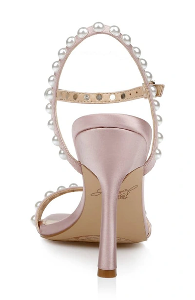 Shop Jewel Badgley Mischka Damaris Ankle Strap Sandal In Pastel Pink