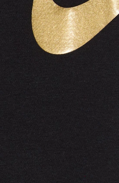 Shop Nike Kids' Club Logo Joggers In Black/metallic Gold