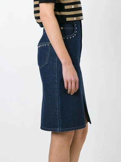 Shop Sonia Rykiel Denim Pencil Skirt