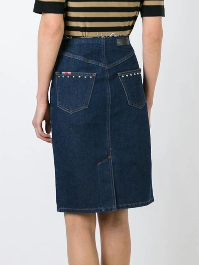 Shop Sonia Rykiel Denim Pencil Skirt