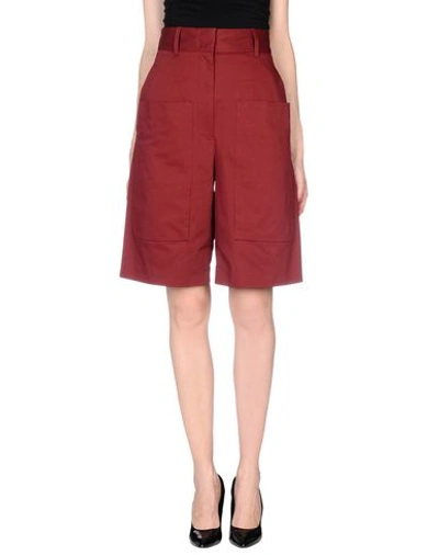 Jil Sander Knee Length Skirt In Maroon