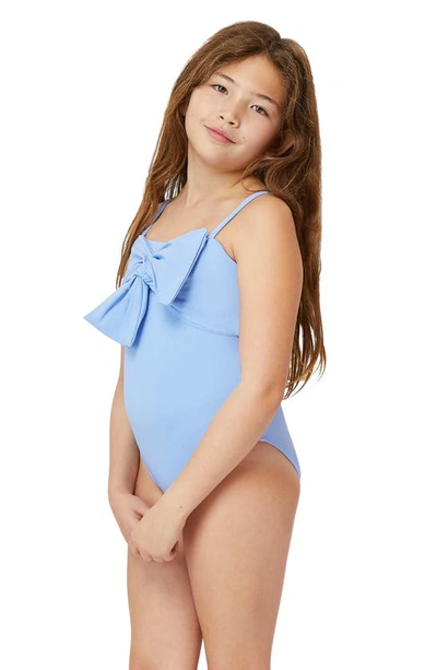 Shop Habitual Kids' Beach Hut One-piece Swimsuit In Light Blue