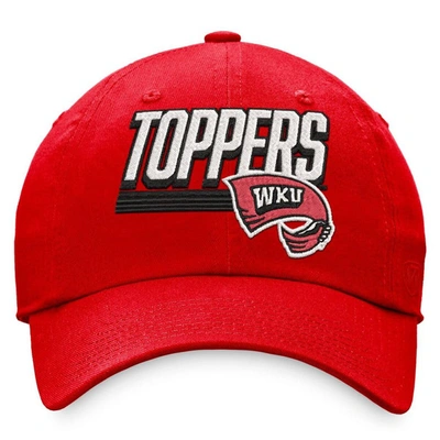 Shop Top Of The World Red Western Kentucky Hilltoppers Slice Adjustable Hat In Green