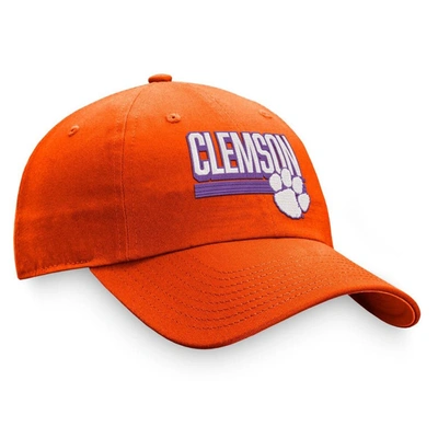 Shop Top Of The World Orange Clemson Tigers Slice Adjustable Hat In Green