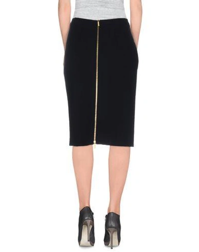 Shop Emanuel Ungaro Knee Length Skirt In Black