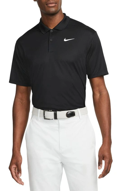 Shop Nike Dri-fit Victory Golf Polo In Black/ White