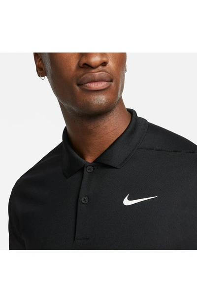 Shop Nike Dri-fit Victory Golf Polo In Black/ White