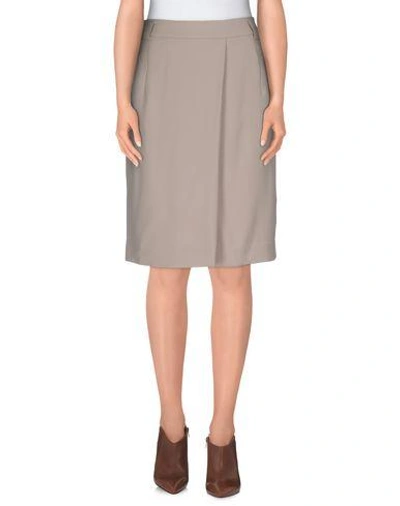 Shop Armani Collezioni Knee Length Skirt In Beige
