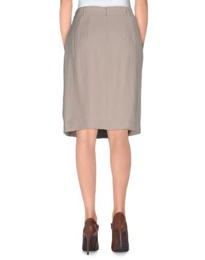 Shop Armani Collezioni Knee Length Skirt In Beige
