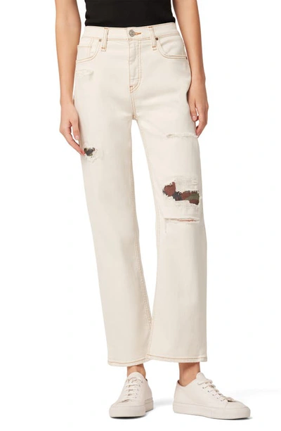 Hudson Remi Straight Ankle Jeans In Rip And Repair