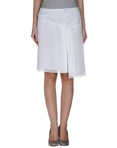 Shop Reed Krakoff Knee Length Skirt In White