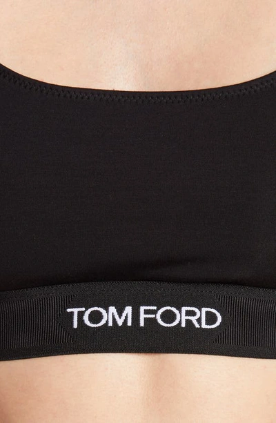 Shop Tom Ford Signature Modal Stretch Bralette In Black