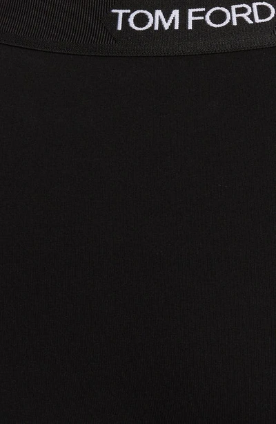 Shop Tom Ford Logo Waist Leggings In Black