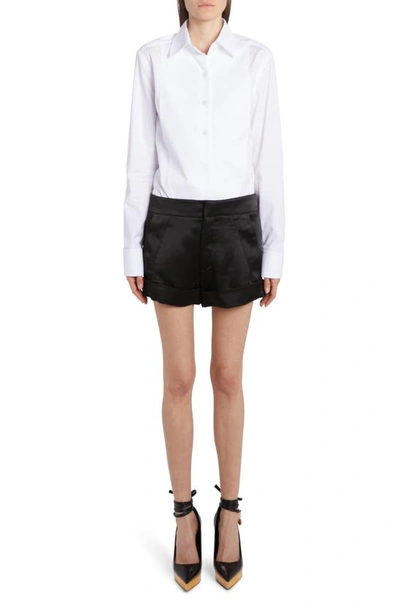 Shop Tom Ford Cotton Poplin Button-up Shirt In Optical White