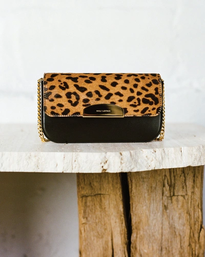 Shop Nili Lotan Le Mia Leopard Chain Bag In Leopard Print