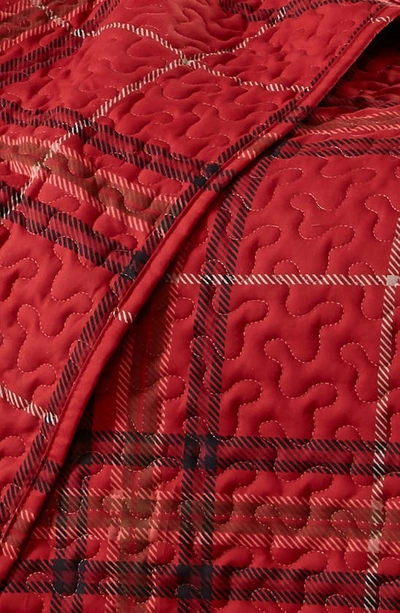 Southshore Fine Linens Plaid Collection- Luxury Premium Oversized Quilt Set In Red