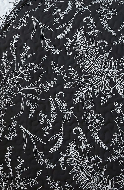 Shop Southshore Fine Linens Winter Brush Reversible Quilt Set In Black