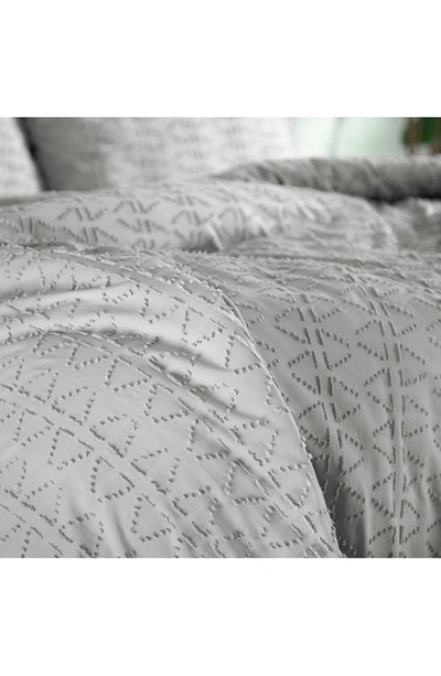 Southshore Fine Linens Clipped Jaquard Comforter In Steel Grey