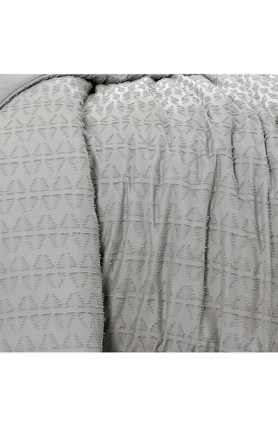 Southshore Fine Linens Clipped Jaquard Comforter In Steel Grey