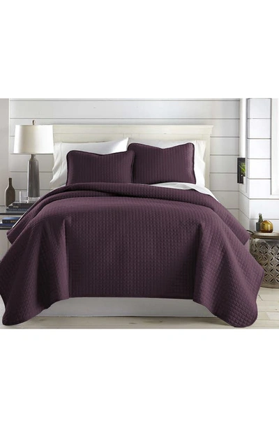 Shop Southshore Fine Linens Vilano Springs Oversized Quilt Set In Purple