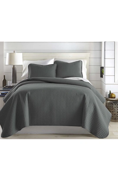 Shop Southshore Fine Linens Vilano Springs Oversized Quilt Set In Slate