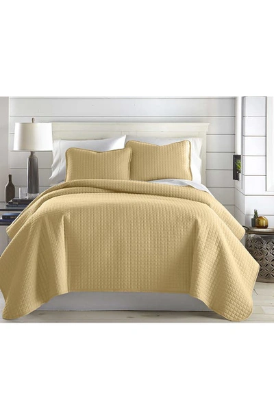 Southshore Fine Linens Vilano Springs Oversized Quilt Set In Gold