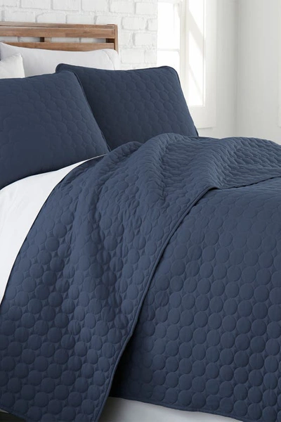 Shop Southshore Fine Linens Ultra-soft Oversized Quilt Set In Navy Blue