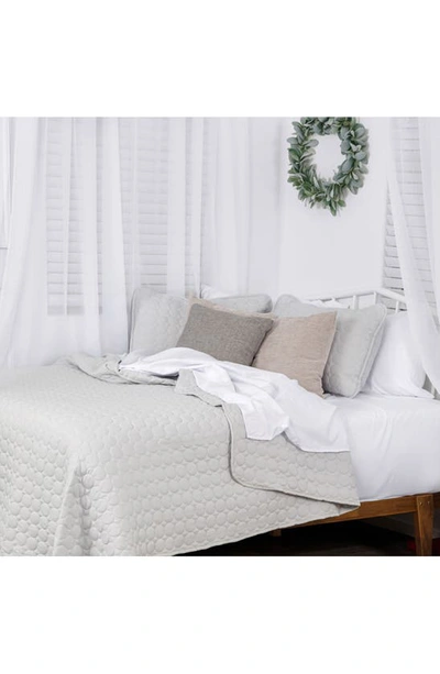 Southshore Fine Linens Ultra-soft Oversized Quilt Set In Light Gray