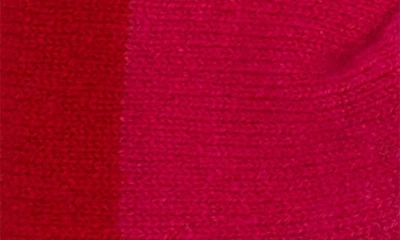 Shop Eugenia Kim Fushia Red Colorblock Cashmere Knit Turban Headband In Fuchsia/ Red