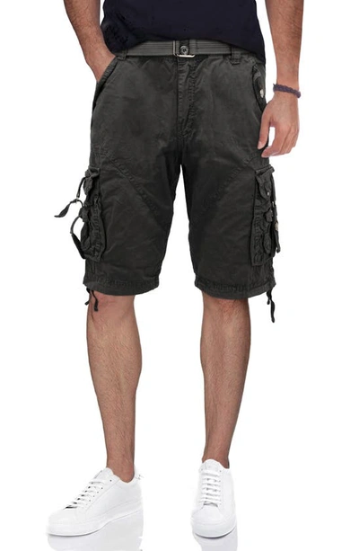 X-ray Belted Cargo Shorts In Charcoal