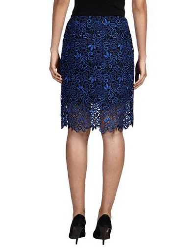 Shop Oscar De La Renta Knee Length Skirt In Bright Blue