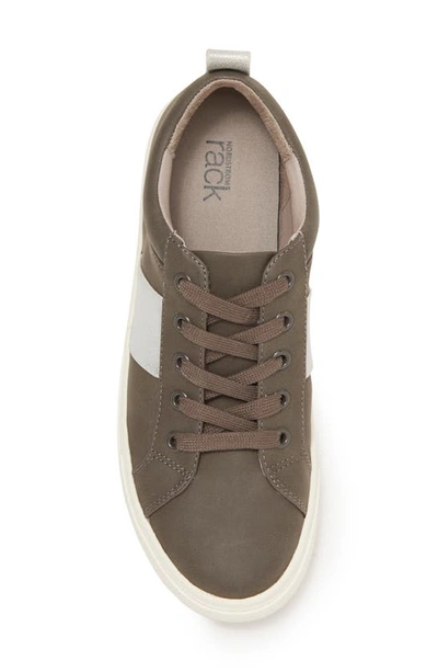 Shop Nordstrom Rack Norah Lace-up Sneaker In Grey Charcoal- Silver