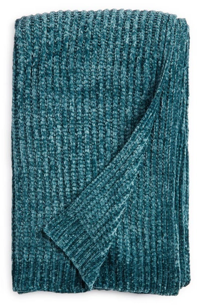 Shop Nordstrom Chenille Throw Blanket In Teal Cyrus