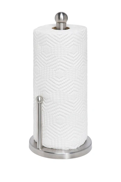 Shop Honey-can-do Satin Finish Stainless Steel Paper Towel Holder In Silver Satin Finish Steel