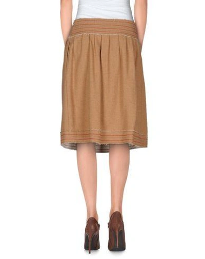 Shop Love Moschino Knee Length Skirt In Camel