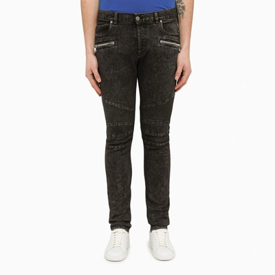 Balmain Cotton Slim-fit Jeans In Black