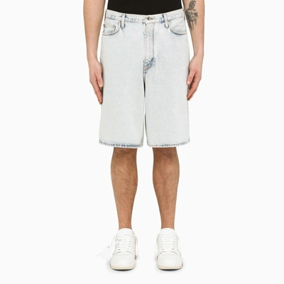 Shop Off-white ™ | Light Blue Denim Bermuda Shorts