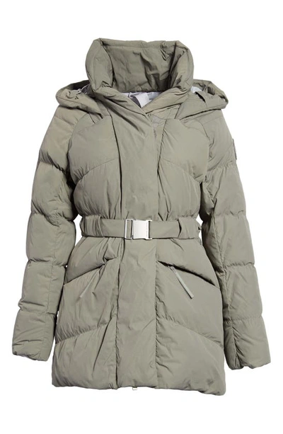 Shop Canada Goose Marlow Water Repellent Belted 750 Fill Power Down Coat In Sagebrush-armoise