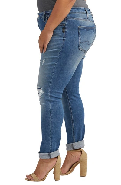 Silver Jeans Co. Mid Rise Girlfriend Jeans In Indigo