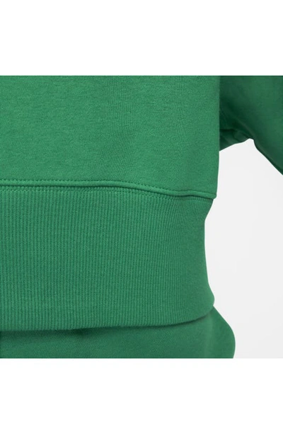 Shop Nike Phoenix Fleece Crewneck Sweatshirt In Malachite/ Sail