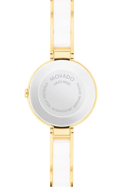 Shop Movado Moda Bracelet Watch, 24mm In White
