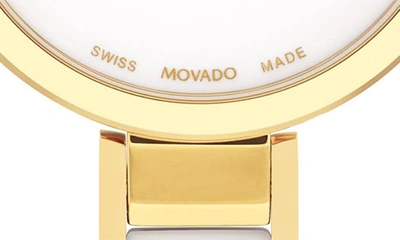 Shop Movado Moda Bracelet Watch, 24mm In White