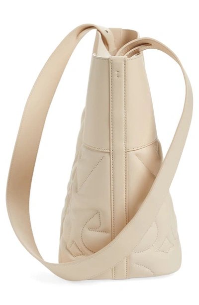 Shop Alexander Mcqueen The Small Bow Logo Quilted Padded Leather Tote In Calico