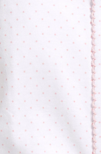 Shop Kissy Kissy Dot Print Pima Cotton Footie In White/ Pink