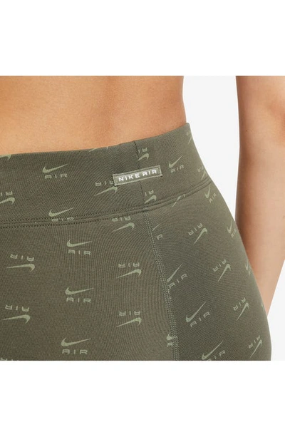 Nike Air High-Waisted Printed Leggings 'Medium Olive/Alligator