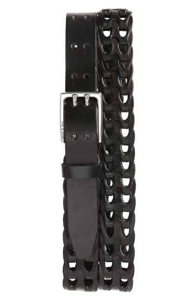 Shop Rag & Bone Mini Woven Leather Belt In Black