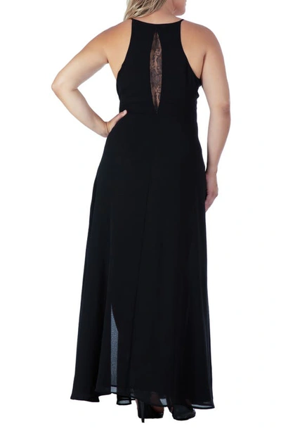 Shop S And P Lace Detail Maxi Dress In Black