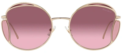 Shop Miu Miu Mu 56xs Zvn3g2 Geometric Sunglasses In Pink