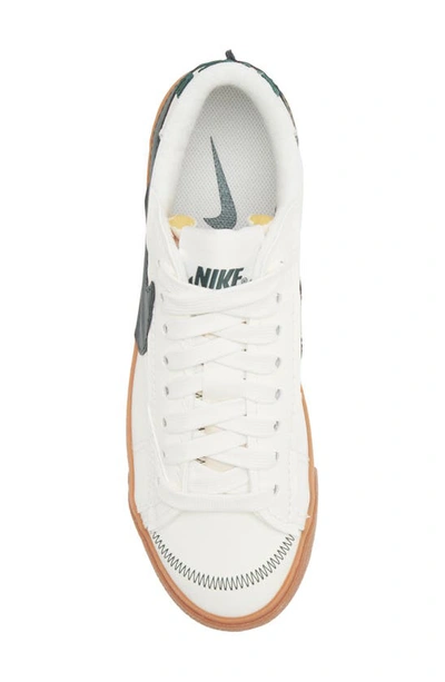 Shop Nike Blazer Low '77 Jumbo Sneaker In Sail/ Pro Green/ Gum Brown